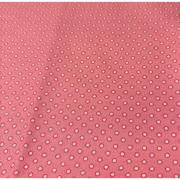 Pink Polka Dot Fabric 1/4 yard x 44" Cotton Quilting Sewing Craft Textiles - Picture 2 of 4